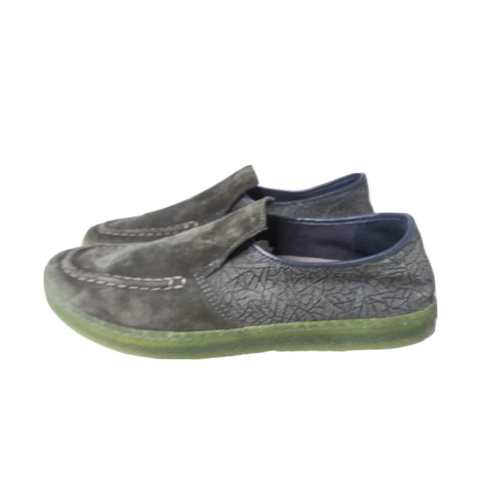 Hush Puppies Shoes Mens Size 10.5  Casual Loafer Moyen Green Suede Fabric
